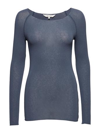 Amalie Solid T-shirts & Tops Long-sleeved Blå Gai+Lisva