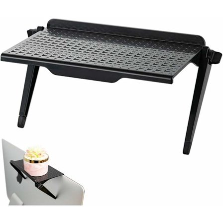 Hylle for dekoder på toppen av TV-en/holder høyttalere, strømmeenheter/sparer plass/svart-