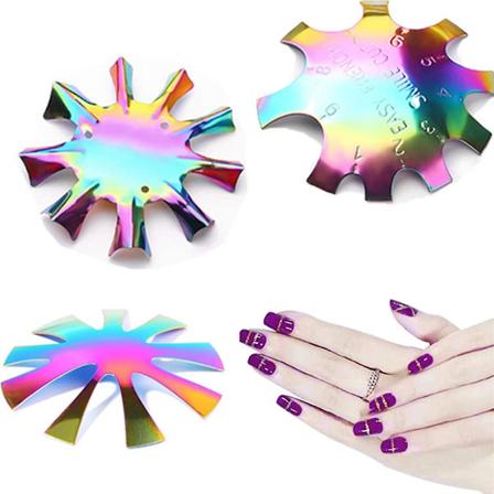 Franske Negletips Trimmer 3 stk. Rustfrit Stål Fransk Tip Skærere Smile Line Cutter Værktøj Rustfrit Stål Kant Manicure DIY Plade Modul Til Akryl Na