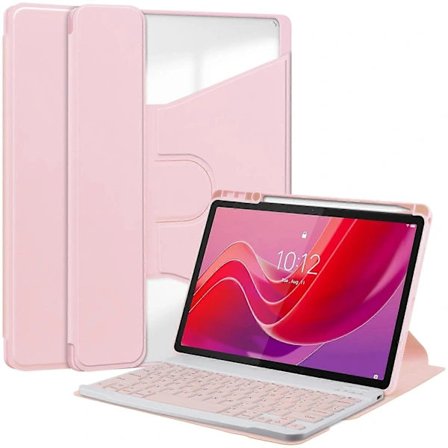 Fodral for Lenovo Tab M11/Xiaoxin Pad 11 2024 PU+Akryl Tablet Støttebeskyttelse med Bluetooth Tastatur Flerfarget Multicolor Style F