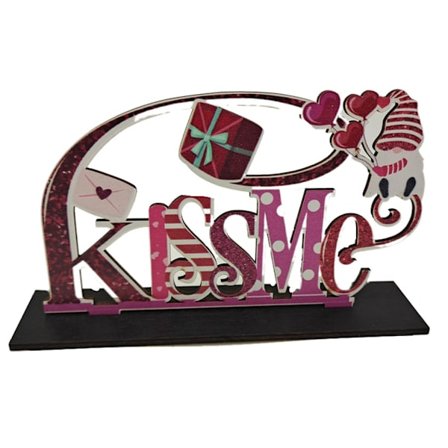 Træ "Be Mine" Bogstaver til Par Værelsesdekoration Tegneseriestil Valentinsdag