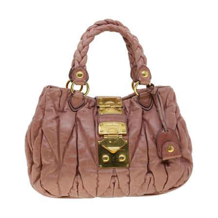 Miu Miu Pre-owned, Pre-owned Handbag Roze, Dames, Maat:ONE Size
