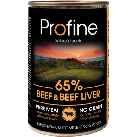 Profine - Våtfôr for hund, boks 65 % storfekjøtt med lever 400 g - Hund - Hundefôr & hundemat - Våtfôr & våtmat - ZOO.no