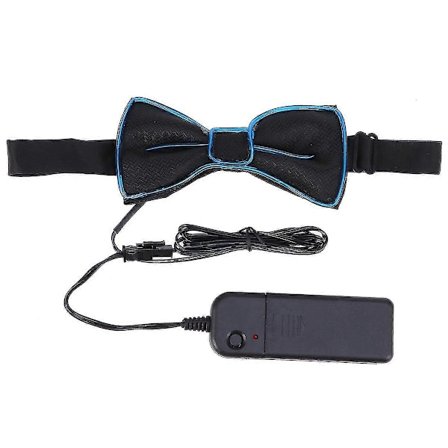 Festlig Blinkende Butterfly Slips LED Lysende Slips Selvlysende Butterfly Slips Krave Fest Performance Slips (mørkeblå)