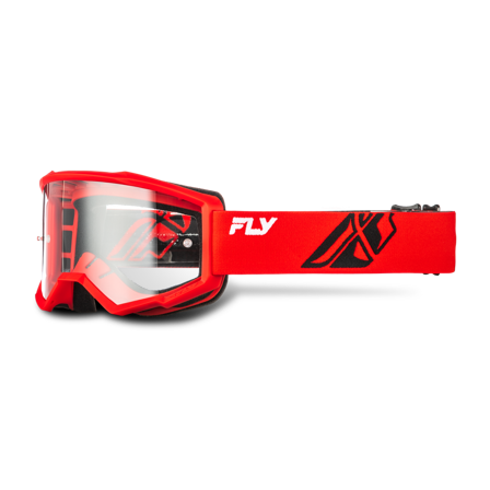 Ochelari Motocross FLY Racing Focus V26 roșu/negru/Transparent
