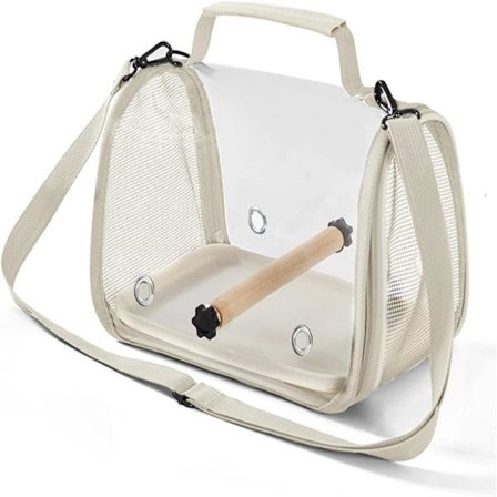 Fuglekirsebær Taske Rygsæk Fugletaske Panoramaudsigt Åndbar Foldbar med Siddepind Aftagelig Bakke til Pion Lille Sol Tigerhud Munk Hvid