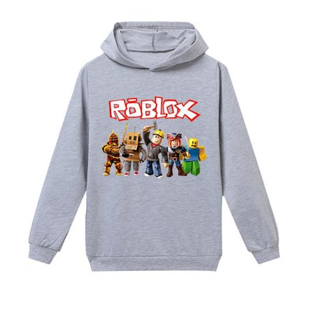 Roblox Huppari lapsille Päällysvaatteet Collegepaita Harmaa harmaa