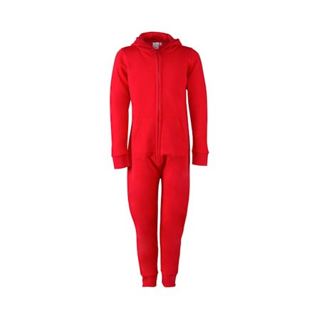 Skinnifit Minni Barn/Barn Zip Up All-In-One 11/12 År Röd