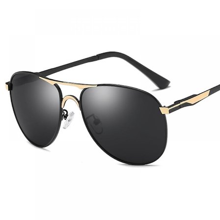 Polariserade Aviator Solglasögon Klassiska Aviator Solglasögon Herr Dam Pilot Solglasögon Polariserad Lins UV-skydd Solglasögon Äkta Glaslins (Svart