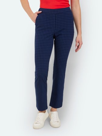 BRANDTEX - Sofie Bukser - Navy - Slim Fit / Elastik i Taljen