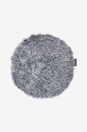 Skinnwille - Pelshynde fåreskind rund Curly - Grå - Siddehynder & stolehynder - Fra Homeroom
