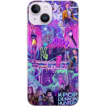 Yhteensopiva Puhelinkuori Apple iPhone 14 Kpop Demon Hunters Neon City Lights Purple Glow Idol Energy Vibes