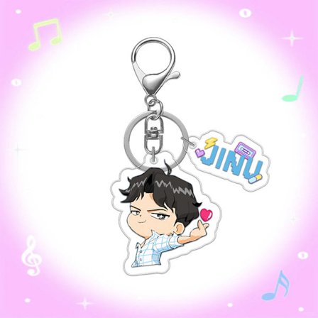 2 stk. KPOP Demon Hunters Nøkkelring Anheng Skolesekk Søt Dekorasjon Liten Gave