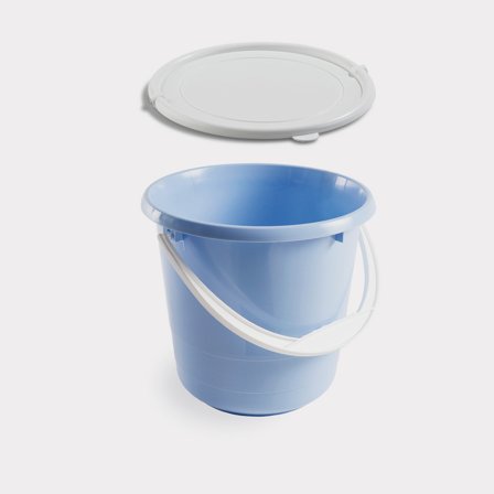 Spand med låg Nordiska Plast, blå, 5 liter