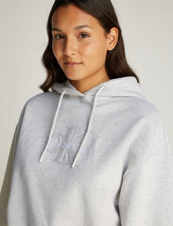 Calvin Klein Jeans Chenille Monologo Hoodie - Grey - XL