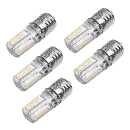 5X E17 Sokkel 5W 64 LED Lampepære 3014 SMD Lys Varm Hvid AC 110V-220V