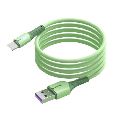 Nestemäinen silikoninen latausjohto sisäänrakennetulla LED-valolla, pikalatausdatakaapeli, kannettava muotoilu useille laitteille