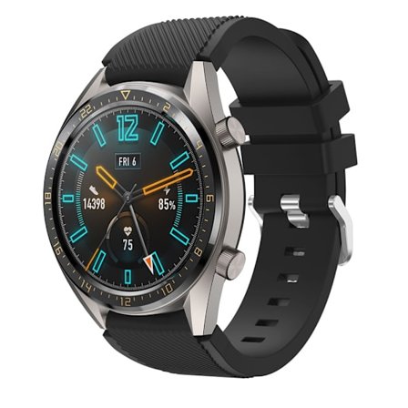 Silikoniranneke Huawei Watch GT/GT 2 46mm/GT 2 Pro Musta