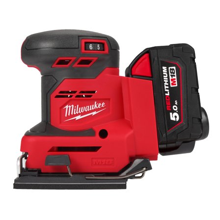 Milwaukee M18 BQSS-502B Plansliper med batteri og lader, Maskiner
