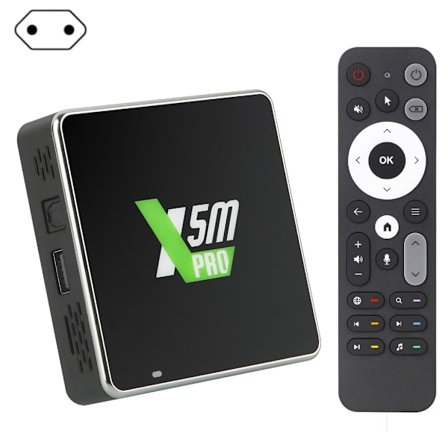 HDTV Box S905X5M Chip 4K WiFi Bluetooth-kompatibel Mediaspelare Set Top Box