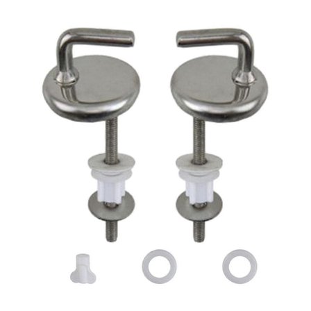 2 stk. Holdbare Quick Release Nem Installation Toiletsæde Hængsel Slidstærk Reparation Rustfrit Stål med Monterings Tilbehør