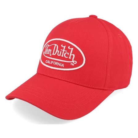 Von Dutch - Red adjustable Czapka Z Daszkiem - Oval Patch Red Adjustable @ Hatstore