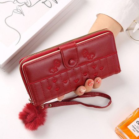 Læderpung Møntpung RØD