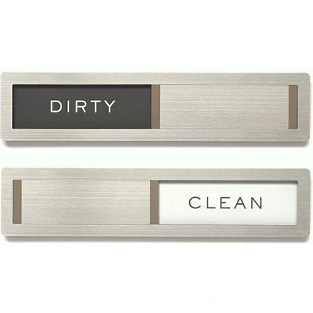 Opvaskemaskine Magnet Ren/Beskidt Skilt, Kubiske Bogstaver Premium Rustfrit Stål Grad 304, Køkkenorganisatorer og Opbevaringsdekoration-FA-