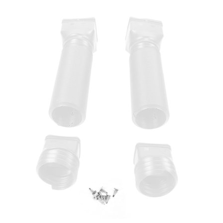 Udtræk til tagrender, forlængelige, 2 bløde slanger til vandoverførsel, hvid