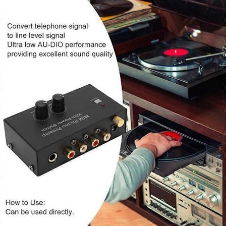 Phono Preamp - EJLIFE - PP500 - 68DBU Utgangsnivå - XRCA Inngang - Volumkontroll - Svart