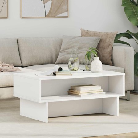 Kaffeebord Vit 80 x 46 x 35 cm Konstruerat trä