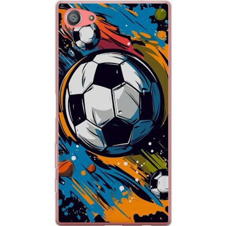 Mobilcover til Sony Xperia Z5 Compact med Fodbolde