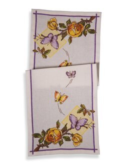 Stickpackung Läufer Schmetterlinge & Rosen