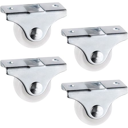 8 stk. faste hjul 25mm plast møbler udskiftning caster hjul orientering skuffe caster hjul 1 tomme skuffe hjul højde 28mm hvid pp plas