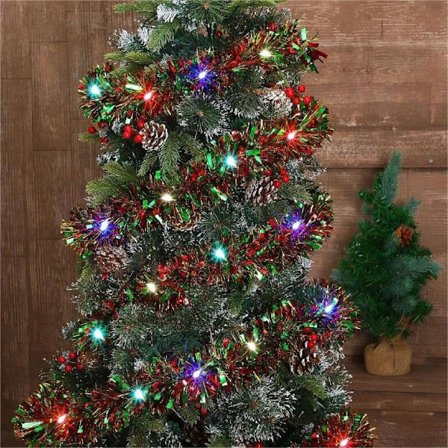 15 meter Juleglitter Girlander Metallisk Twist Girlander Skinnende Hengende Girlander Ornamenter for Juletre Festutstyr Innendørs og Utendørs