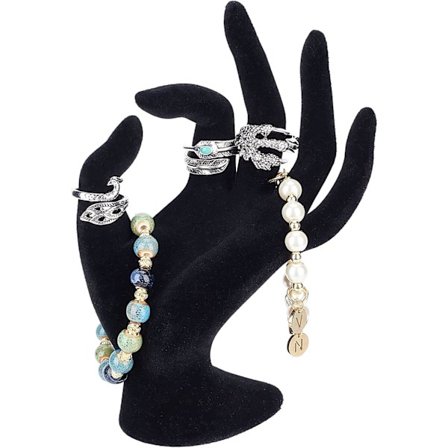 Hand Smyckes Display Stativ, OK Form Hand Ring Hållare Mannequin Hand Display Smyckes Display Stativ för Ring Armband Smycken Display Retail Hem 