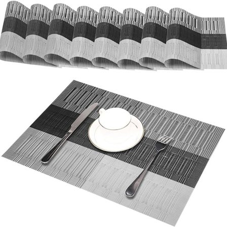 Dækkeservietter (sæt med 8) dækkeservietter kan tørres af - varmebestandige og slidstærke KLB