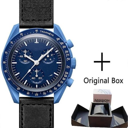 Planet Six Kvartsikello Kronografi Valoisa Näyttö Vedenkestävä Kuu Merkurius Design