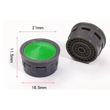 21*11.5mm, 10 stk., Grøn vandhane filterindsatser, vandhanebegrænsere