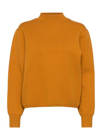 Slf Cali Ls Knit Crop B Orange Selected Femme