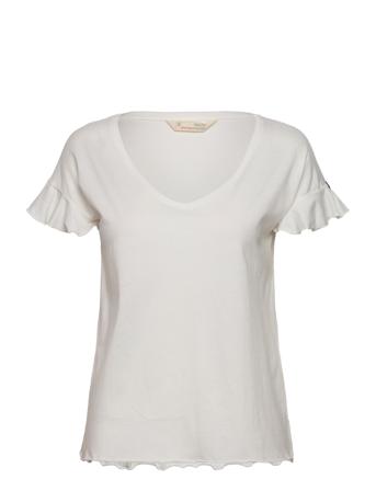 Camellia Top T-shirts & Tops Short-sleeved Hvit ODD MOLLY*Betinget Tilbud