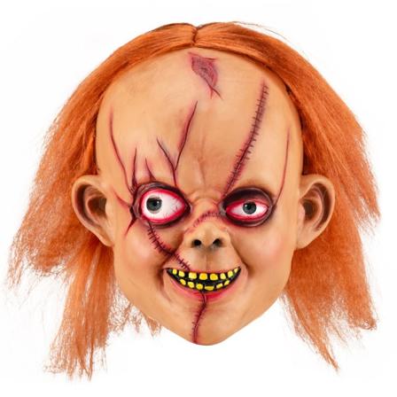 Halloween Mask Lilla Rödluvan Rolig Clown Skräck,halloween Vuxen Mask Latex Huvudskydd Djävul Mask Fest Dekoration Rekvisita(stil F)(1st)
