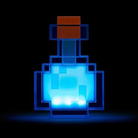 Minecraftin ympäröivä kaivostyöläisen lampun värinvaihto pullon taskulamppu lelu malli lahja yövalo