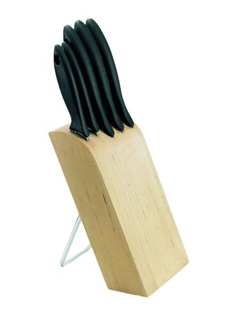Fiskars | Essential Knife Block With 5 Knives | ONE SIZE