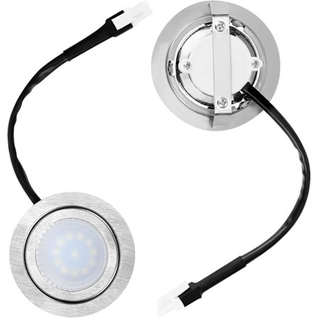 2 stk. emhætte LED-pærer, LED-udskiftning forsænket rustfrit stål køkkenemhætte pærer DC 12V