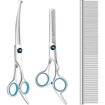 Professionelle Hundesaks med Sikre Runde Spidser, Hundesaks Tyndingsskær til Hunde og Katte