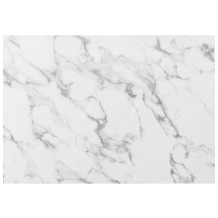 1 st västerländsk matta i läder, matta för matsal, marmorerad koppmatta, värmeisolerande bordsunderlägg, bordsunderlägg, vit (45 x 32 cm, vit)