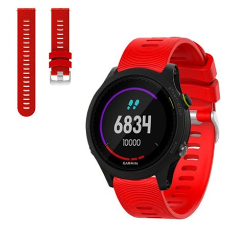 Garmin Forerunner 245 simple silicone watch band - Red