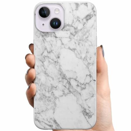 Apple Iphone 14 Tpu Mobilskal Marmor Vit