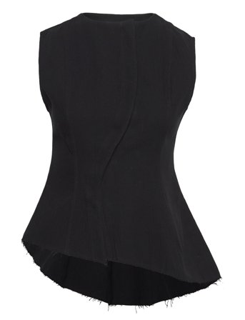 Weekday Sleeveless Asymmetric Peplum Top - Black - 38